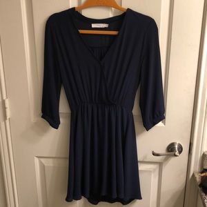 Navy Blue Flowy Dress